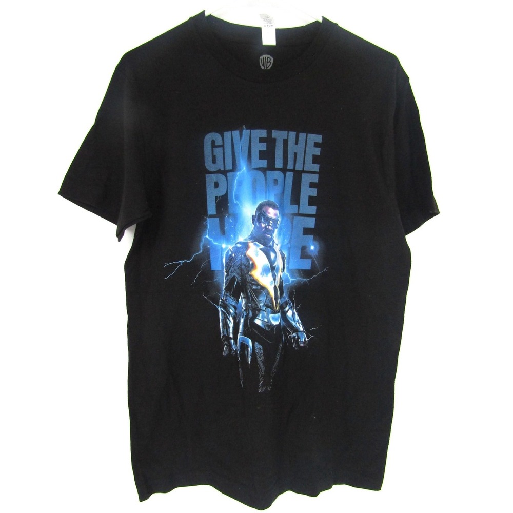 Warner Bros Black Lightning T-Shirt Mens Medium Black DC Comics Studio Tour Tee